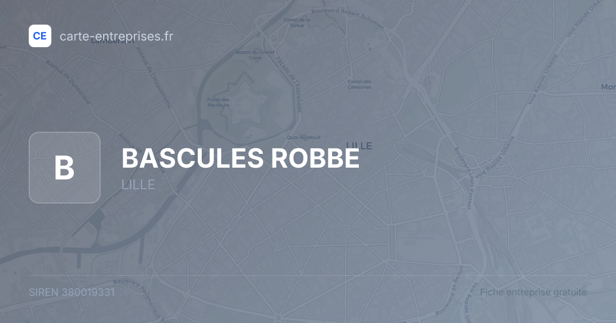 BASCULES ROBBE — 380019331 — fiche entreprise