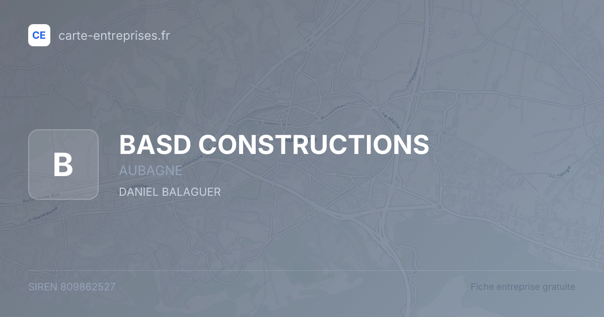 BASD CONSTRUCTIONS — 809862527 — fiche entreprise