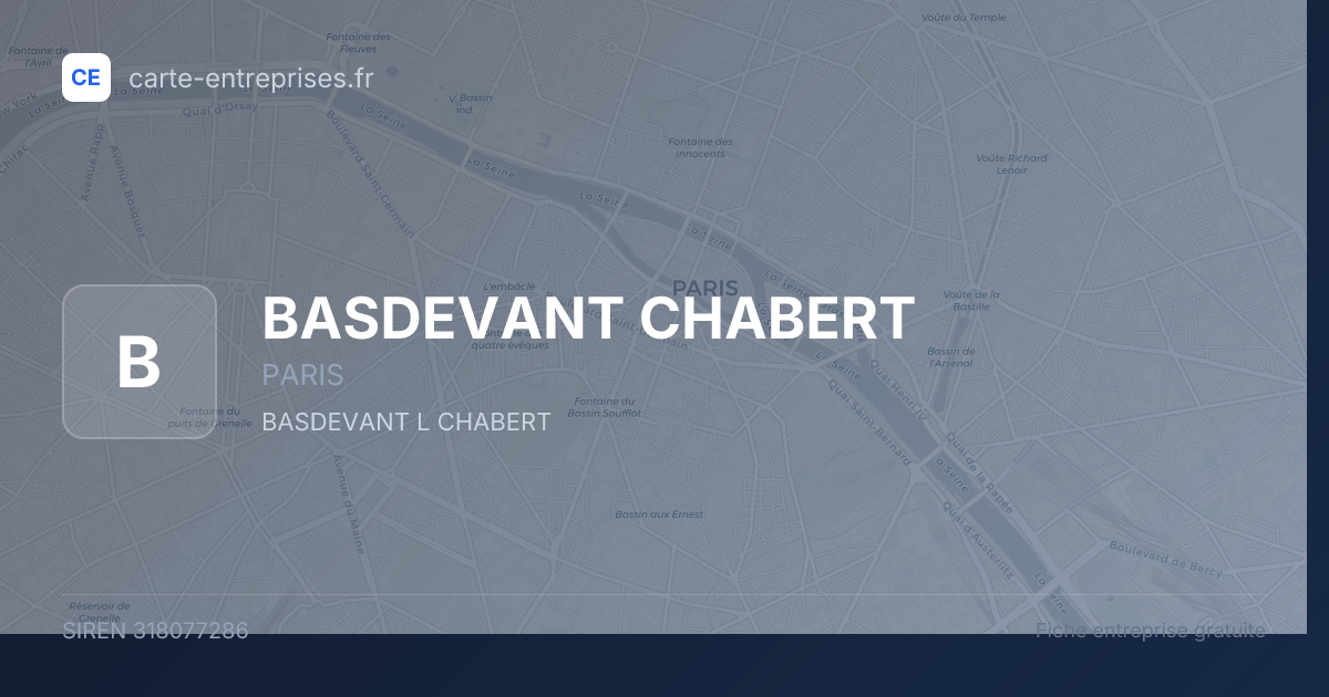BASDEVANT CHABERT — 318077286 — fiche entreprise