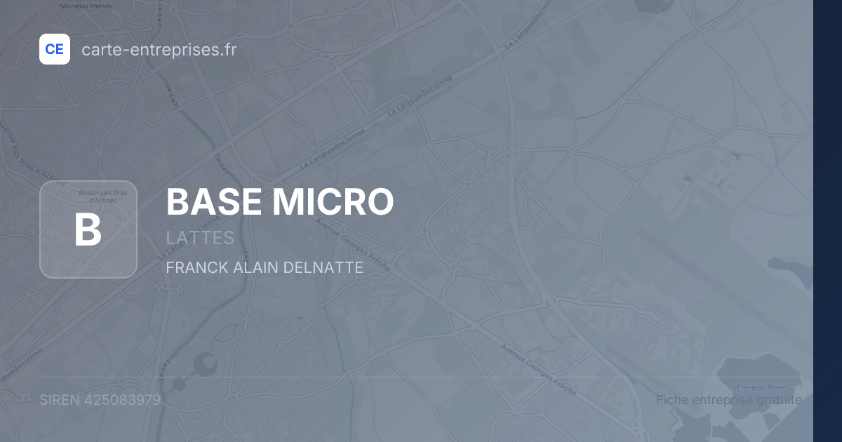 BASE MICRO — 425083979 — fiche entreprise