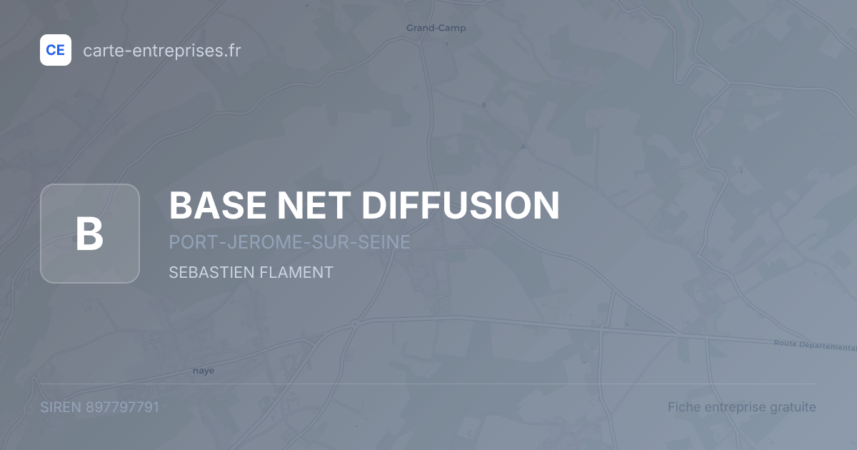 BASE NET DIFFUSION — 897797791 — fiche entreprise