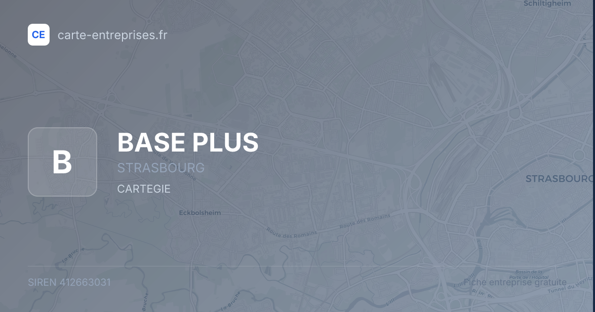 BASE PLUS — 412663031 — fiche entreprise