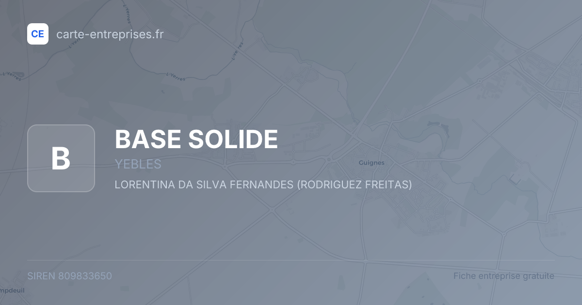 BASE SOLIDE — 809833650 — fiche entreprise