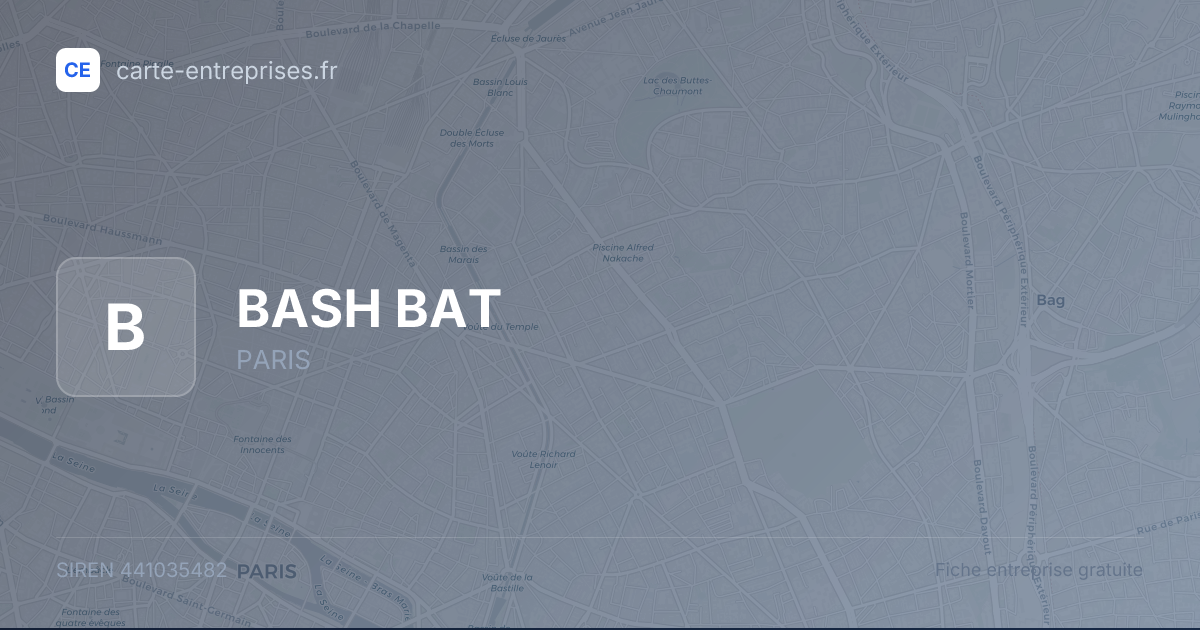 BASH BAT — 441035482 — fiche entreprise