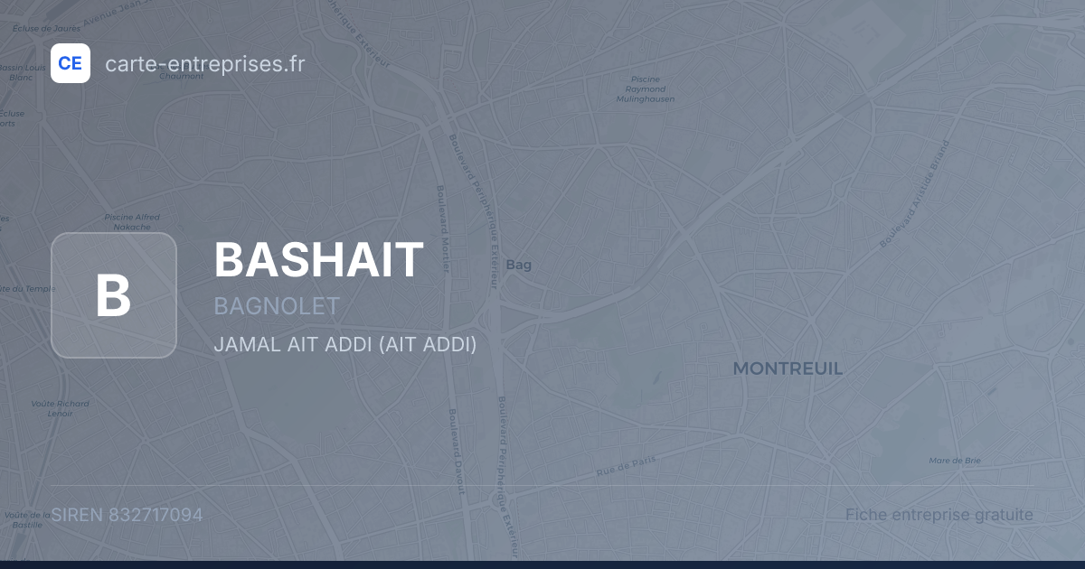 BASHAIT — 832717094 — fiche entreprise