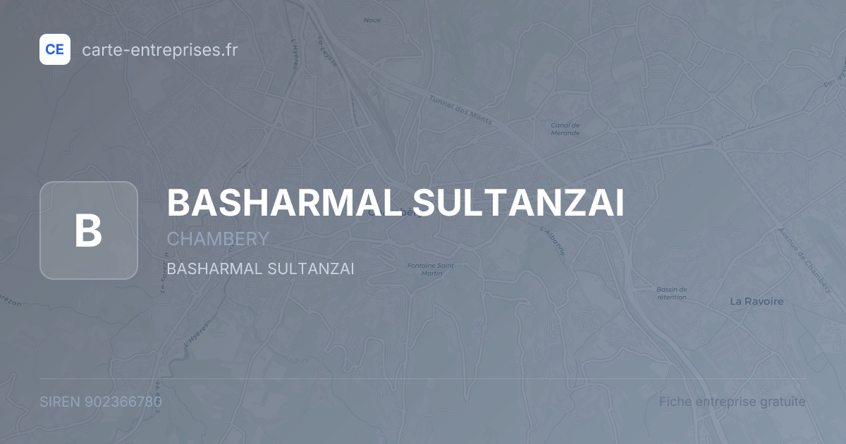BASHARMAL SULTANZAI — 902366780 — fiche entreprise