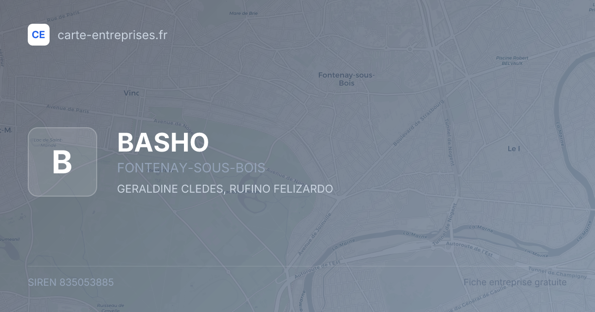 BASHO — 835053885 — fiche entreprise