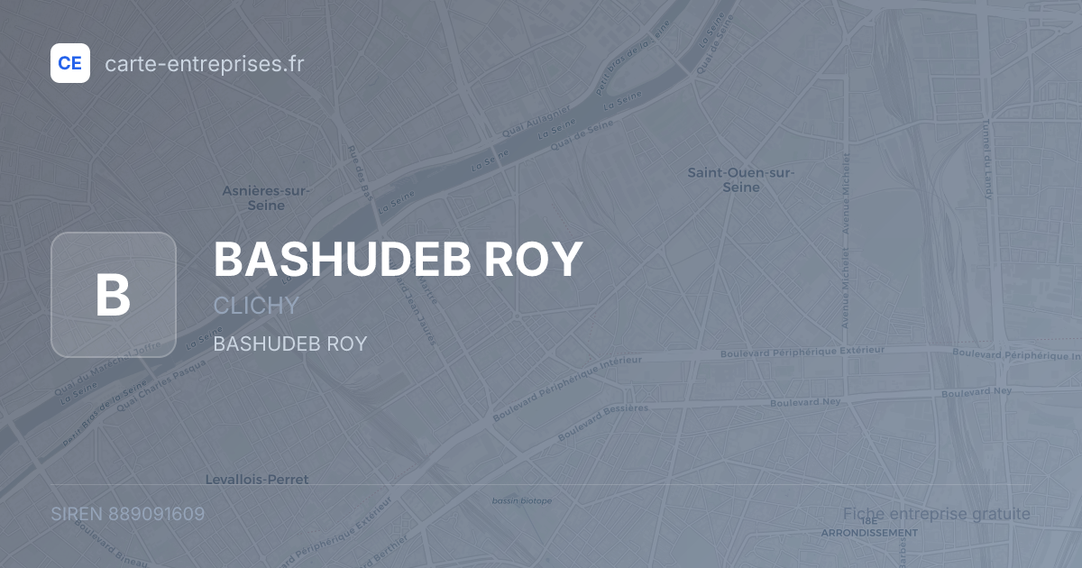 BASHUDEB ROY — 889091609 — fiche entreprise