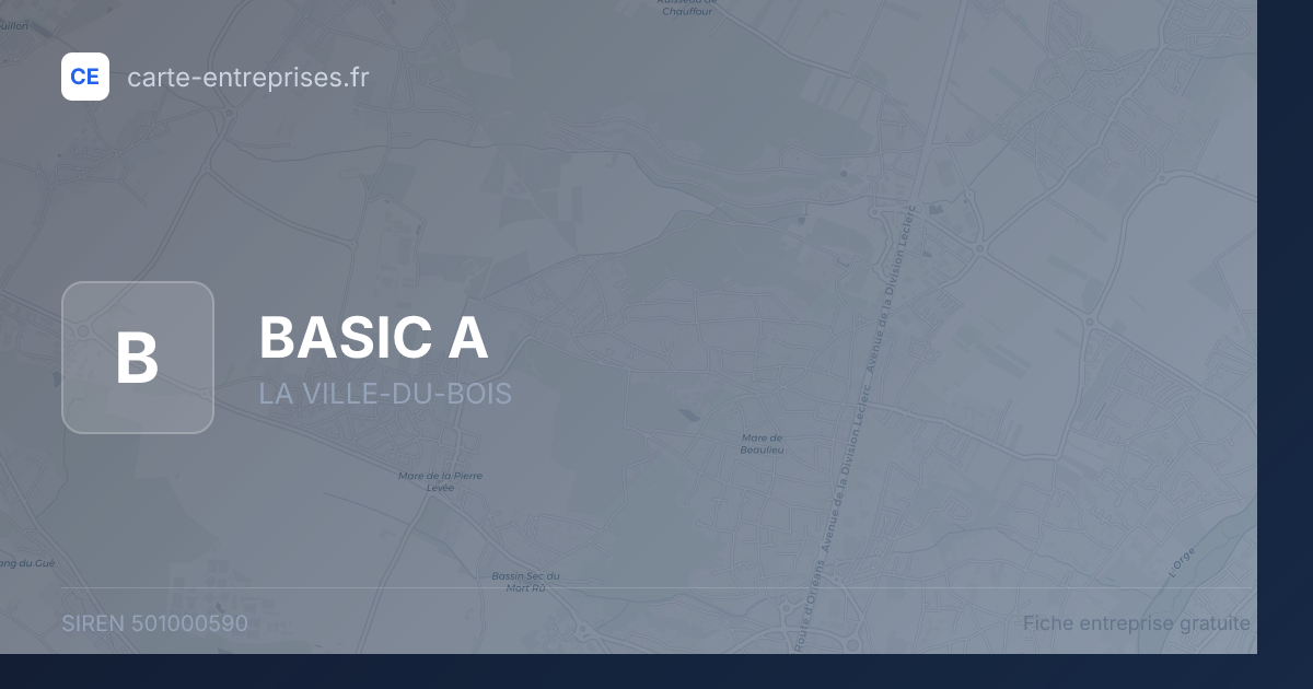 BASIC A — 501000590 — fiche entreprise