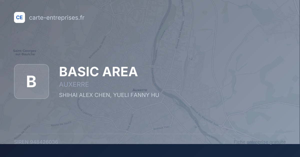 BASIC AREA — 948426036 — fiche entreprise