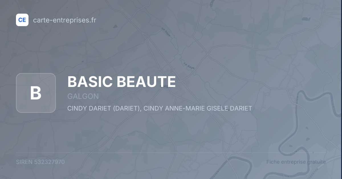 BASIC BEAUTE — 532327970 — fiche entreprise