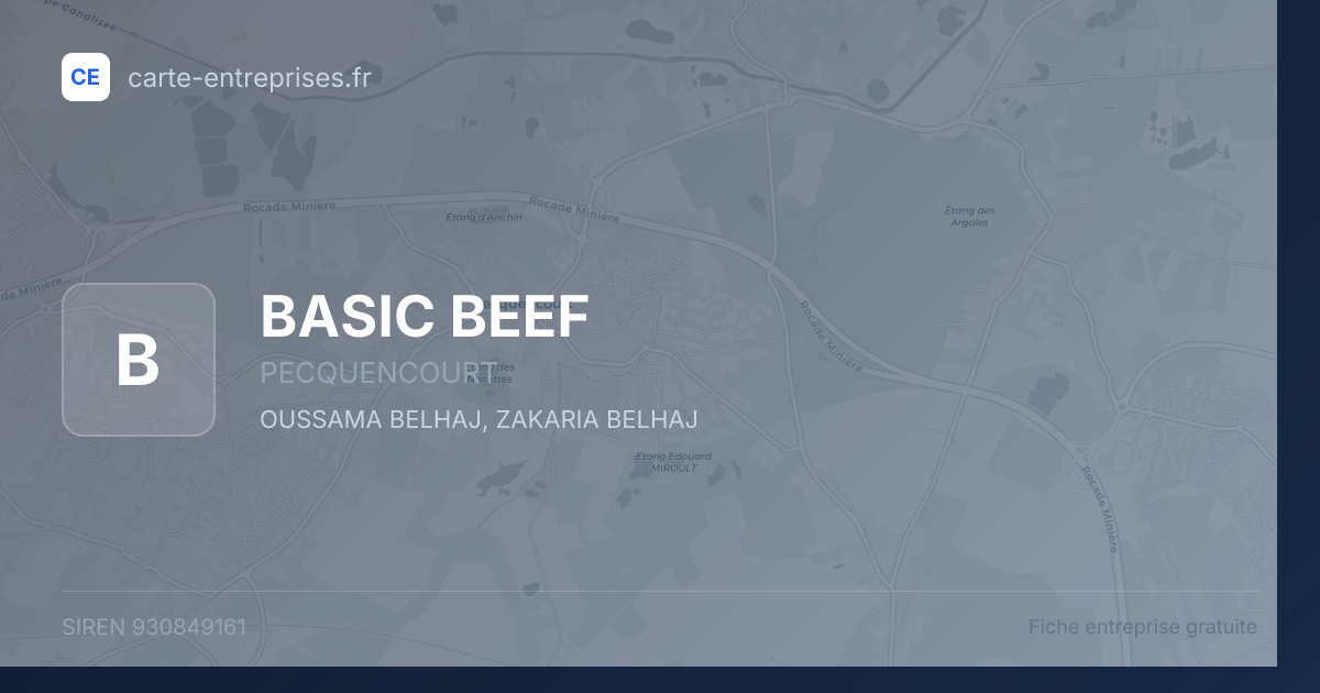 BASIC BEEF — 930849161 — fiche entreprise