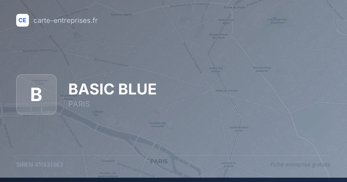 BASIC BLUE — 411931363 — fiche entreprise