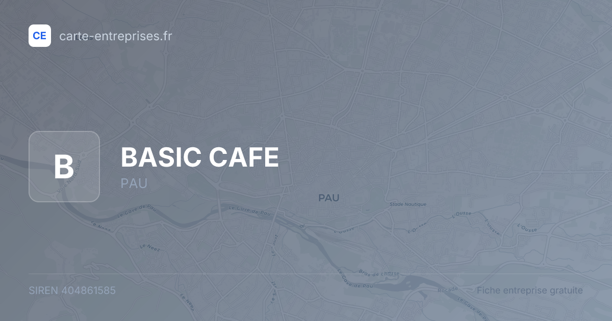 BASIC CAFE — 404861585 — fiche entreprise