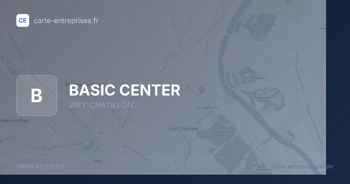 BASIC CENTER — 332291178 — fiche entreprise