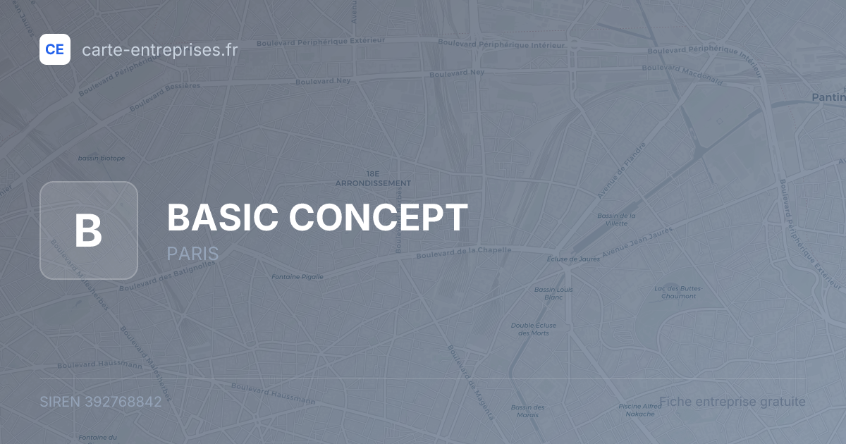 BASIC CONCEPT — 392768842 — fiche entreprise