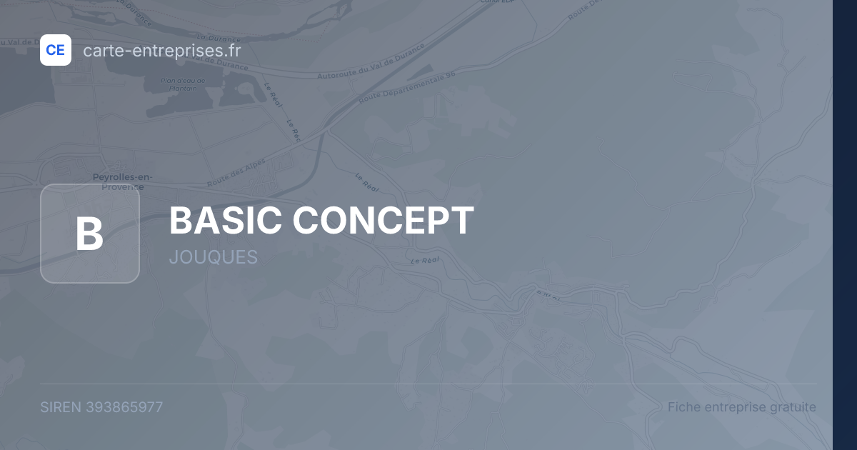 BASIC CONCEPT — 393865977 — fiche entreprise