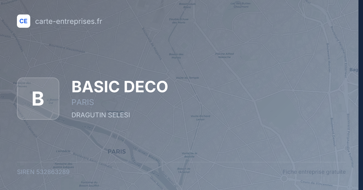 BASIC DECO — 532863289 — fiche entreprise