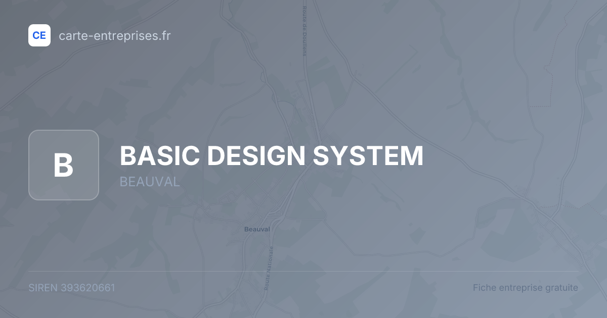 BASIC DESIGN SYSTEM — 393620661 — fiche entreprise