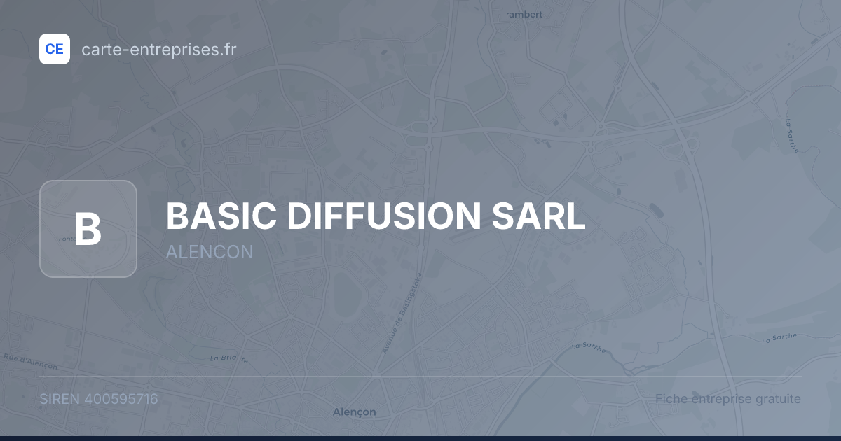 BASIC DIFFUSION SARL — 400595716 — fiche entreprise