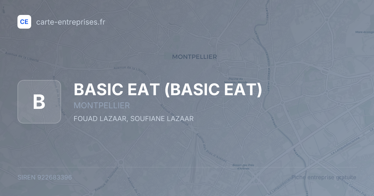 BASIC EAT — 922683396 — fiche entreprise
