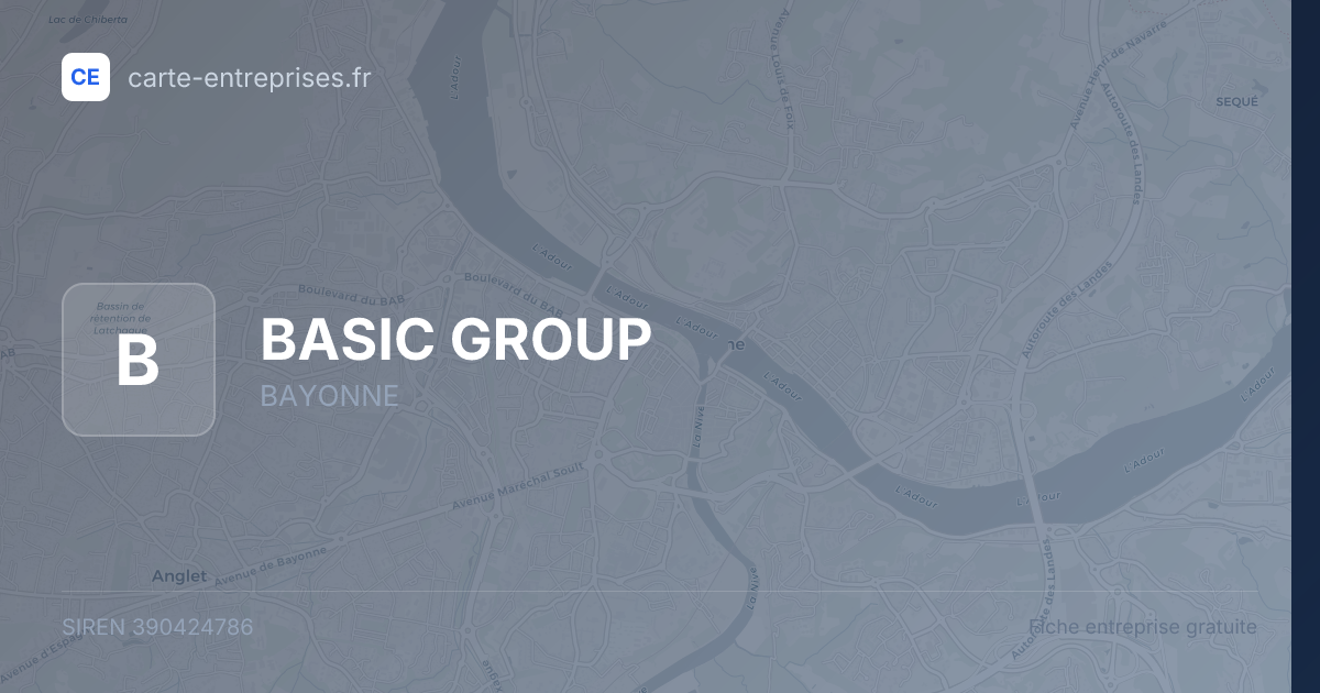 BASIC GROUP — 390424786 — fiche entreprise