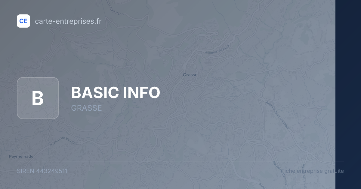 BASIC INFO — 443249511 — fiche entreprise