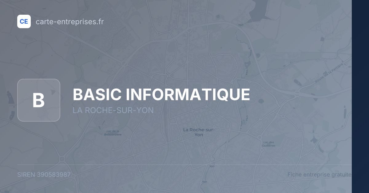 BASIC INFORMATIQUE — 390583987 — fiche entreprise