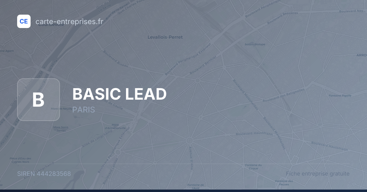 BASIC LEAD — 444283568 — fiche entreprise