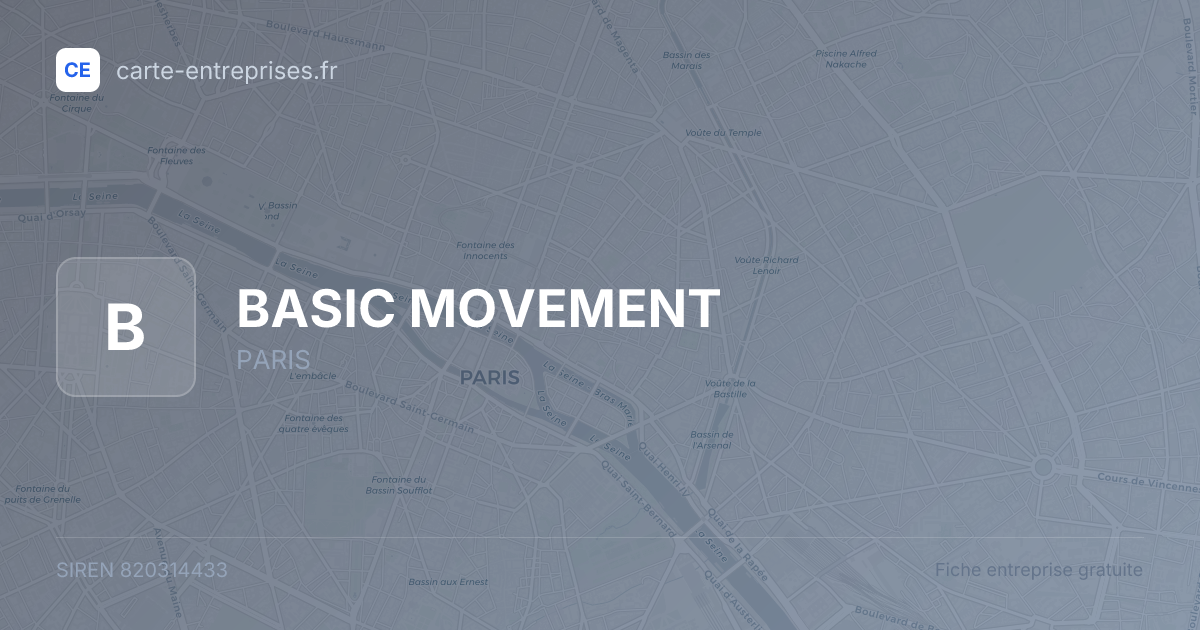 BASIC MOVEMENT — 820314433 — fiche entreprise