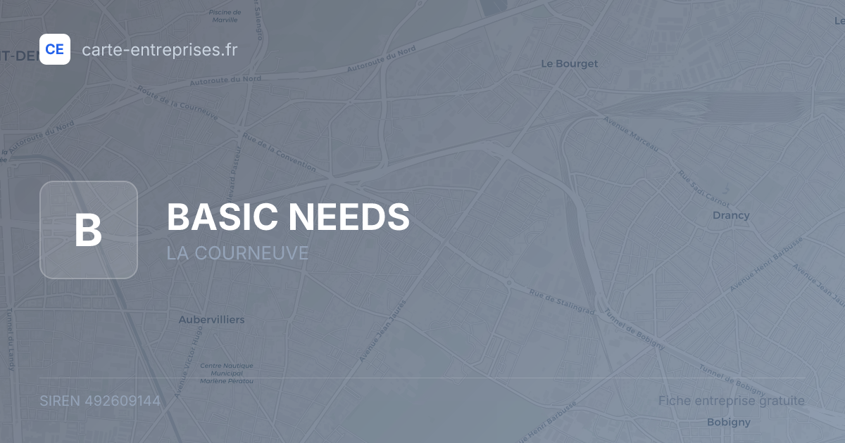 BASIC NEEDS — 492609144 — fiche entreprise