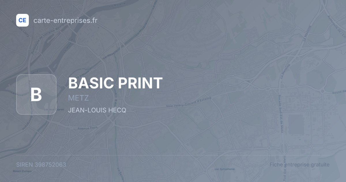 BASIC PRINT — 398752063 — fiche entreprise