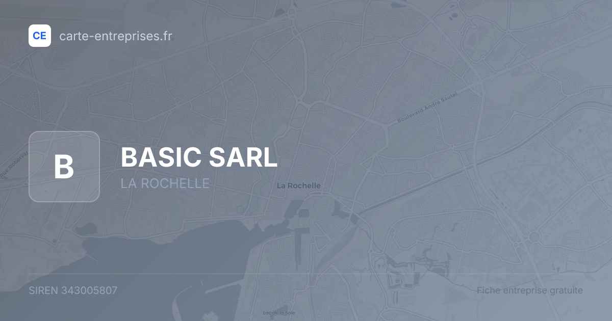 BASIC SARL — 343005807 — fiche entreprise