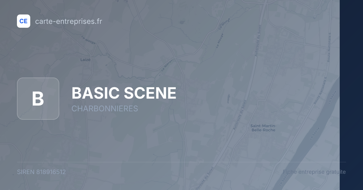 BASIC SCENE — 818916512 — fiche entreprise