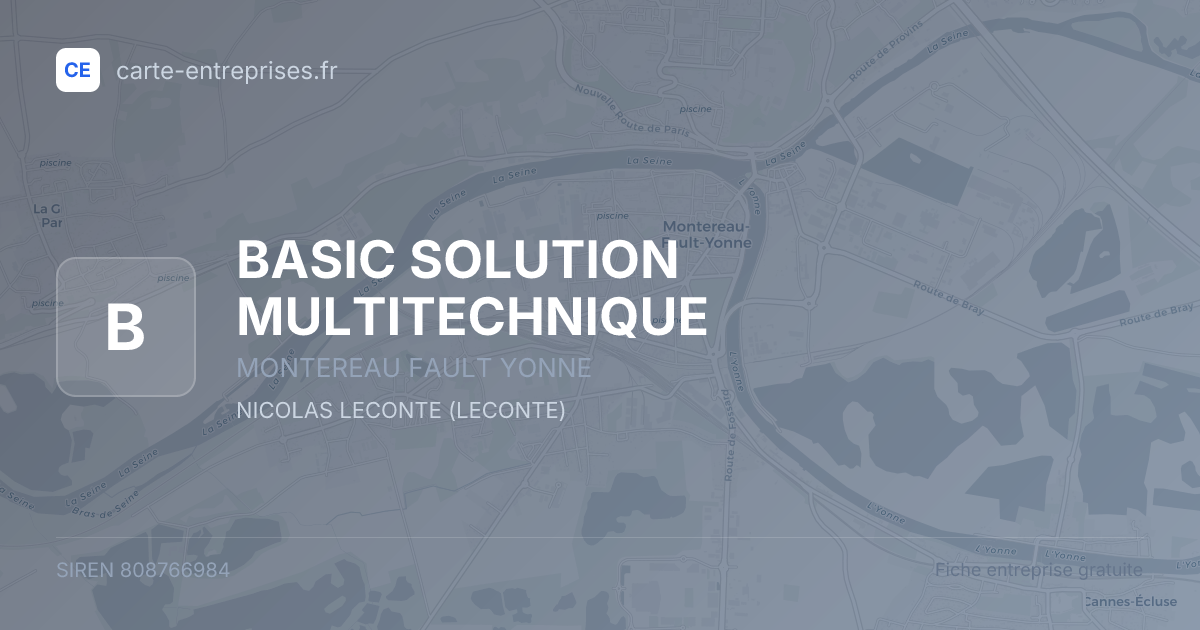 BASIC SOLUTION MULTITECHNIQUE — 808766984 — fiche entreprise