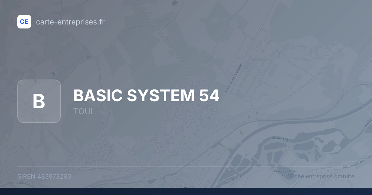 BASIC SYSTEM 54 — 483973293 — fiche entreprise