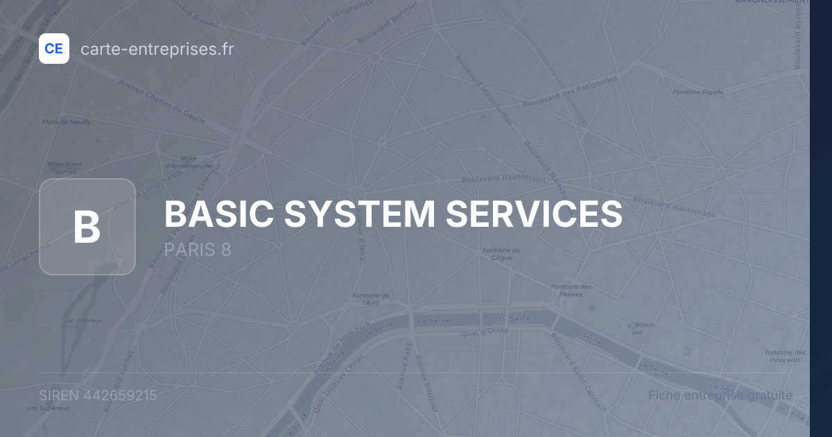 BASIC SYSTEM SERVICES — 442659215 — fiche entreprise