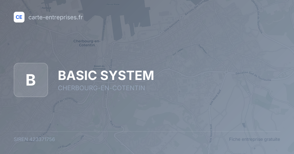 BASIC SYSTEM — 423371756 — fiche entreprise