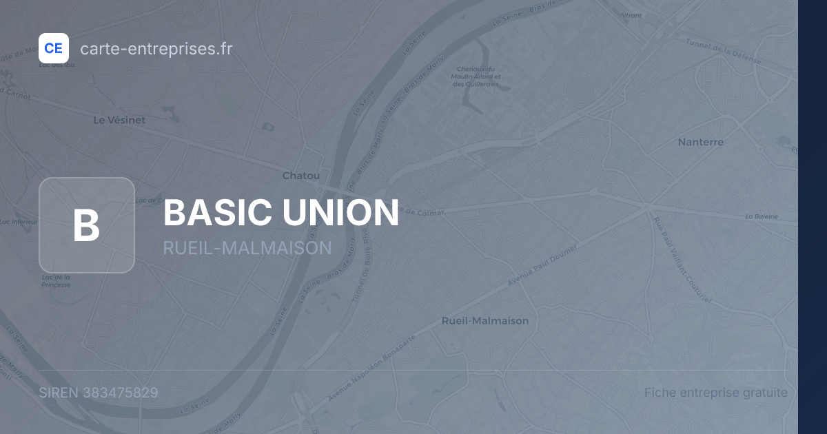 BASIC UNION — 383475829 — fiche entreprise