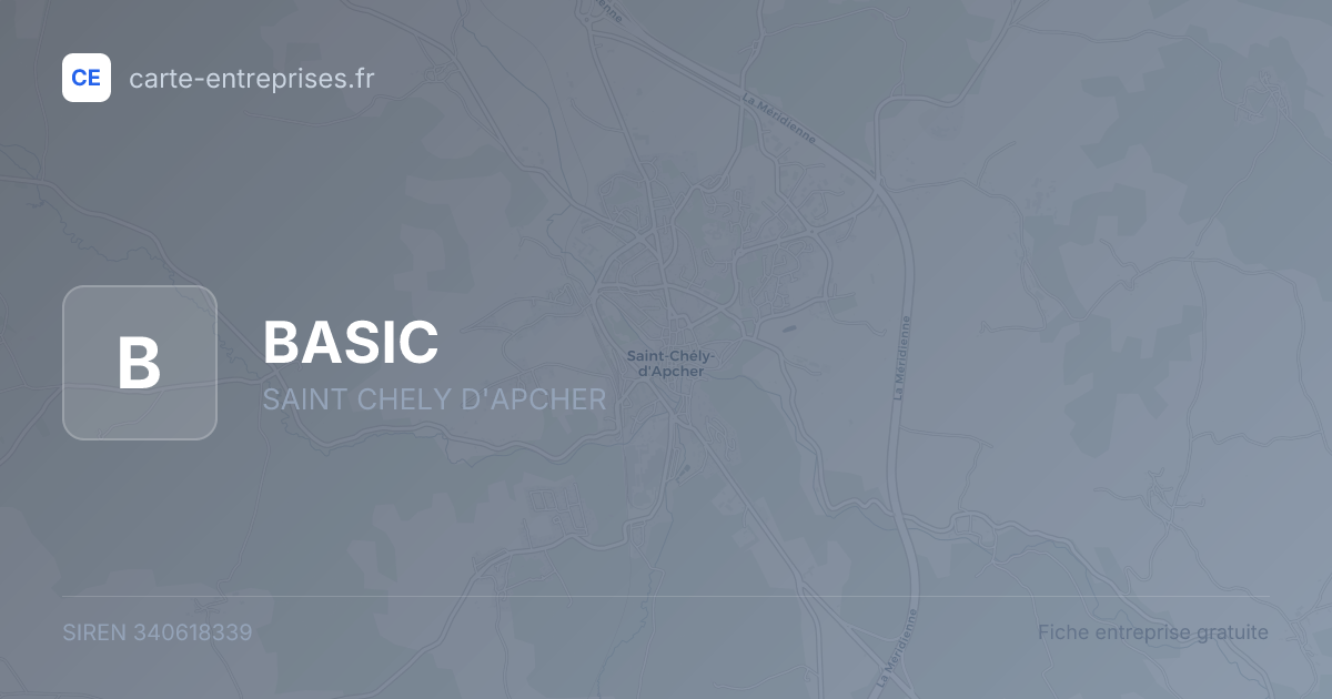 BASIC — 340618339 — fiche entreprise