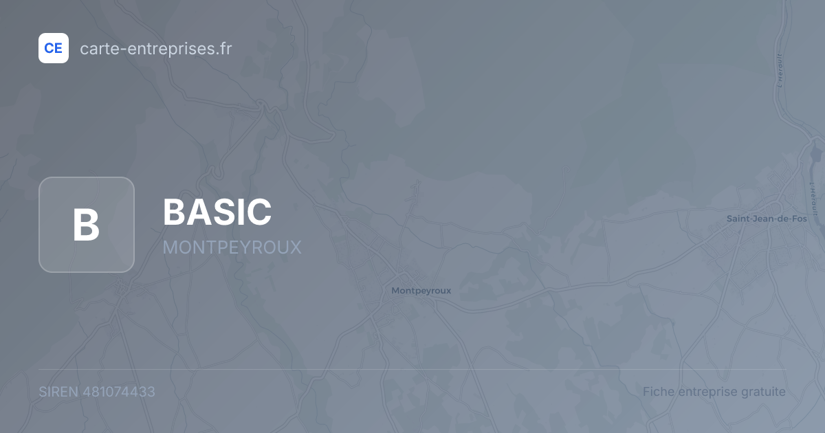 BASIC — 481074433 — fiche entreprise