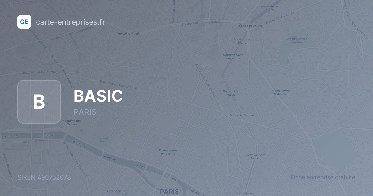 BASIC — 490752078 — fiche entreprise