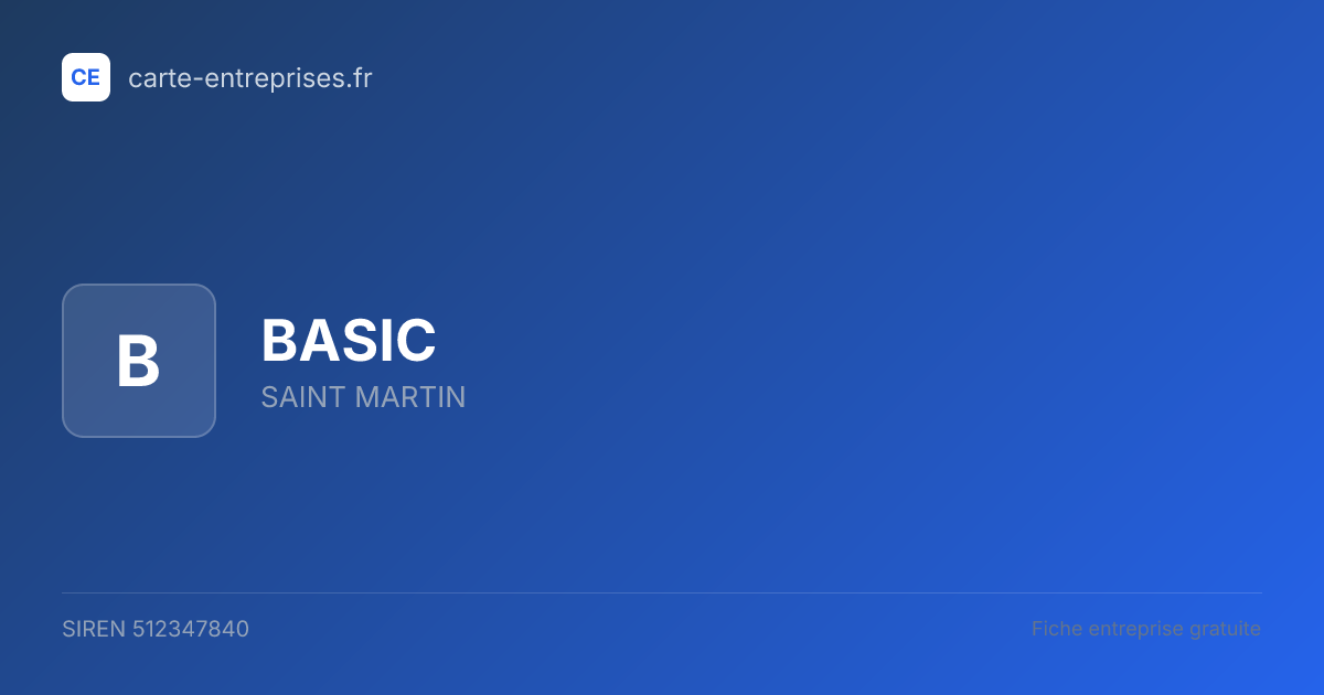 BASIC — 512347840 — fiche entreprise