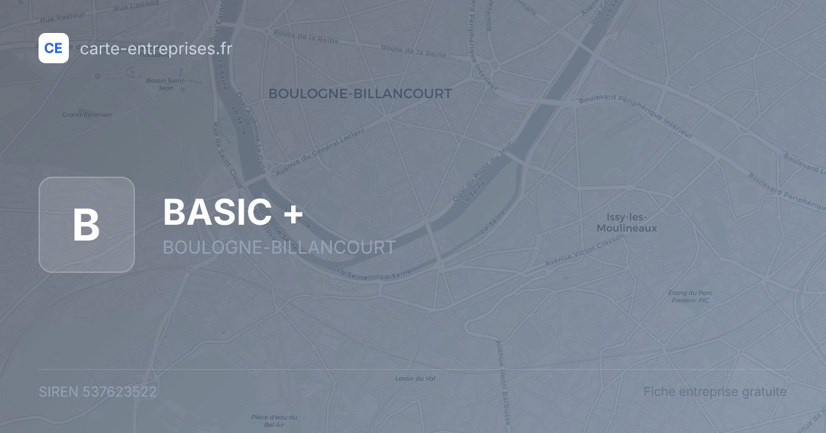 BASIC + — 537623522 — fiche entreprise