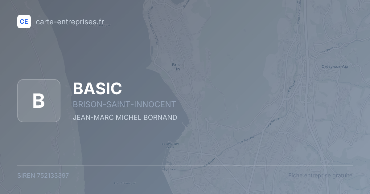 BASIC — 752133397 — fiche entreprise
