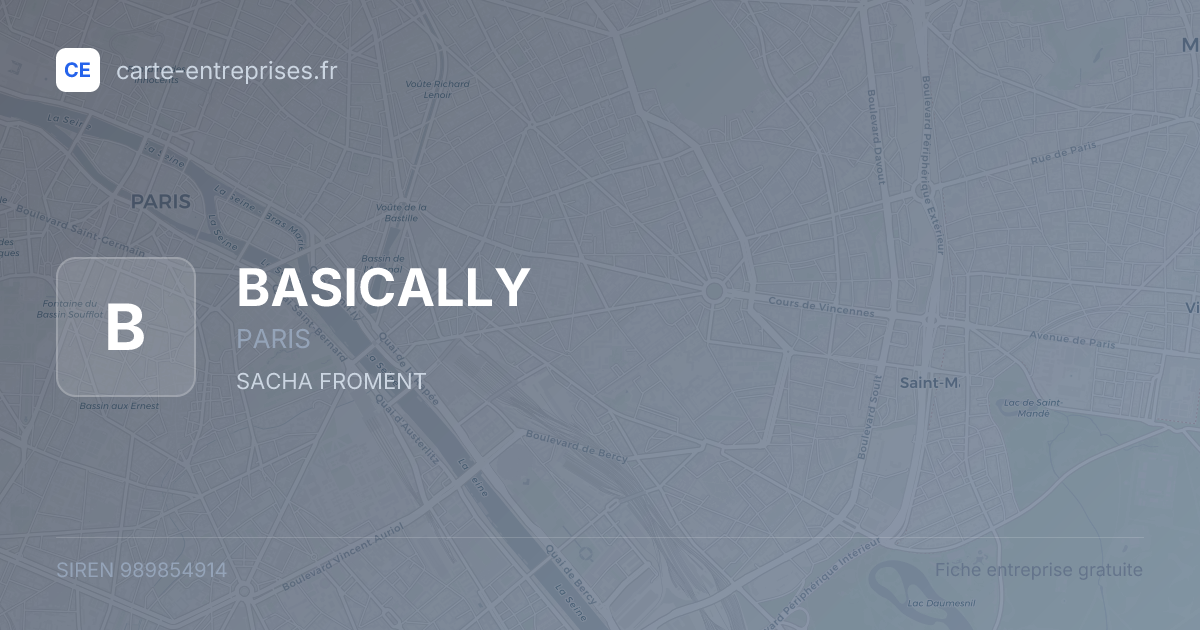 BASICALLY — 989854914 — fiche entreprise