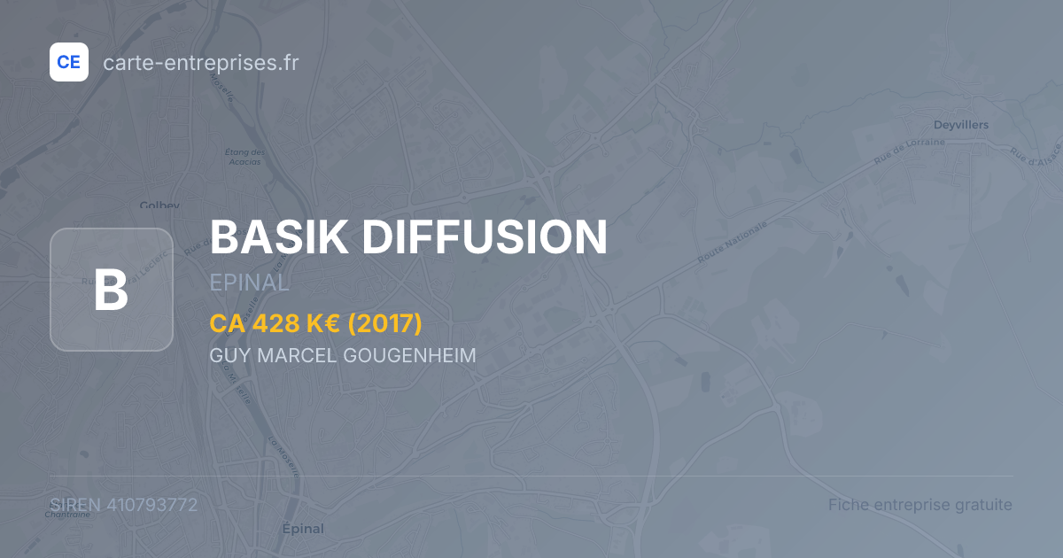 BASIK DIFFUSION — 410793772 — fiche entreprise