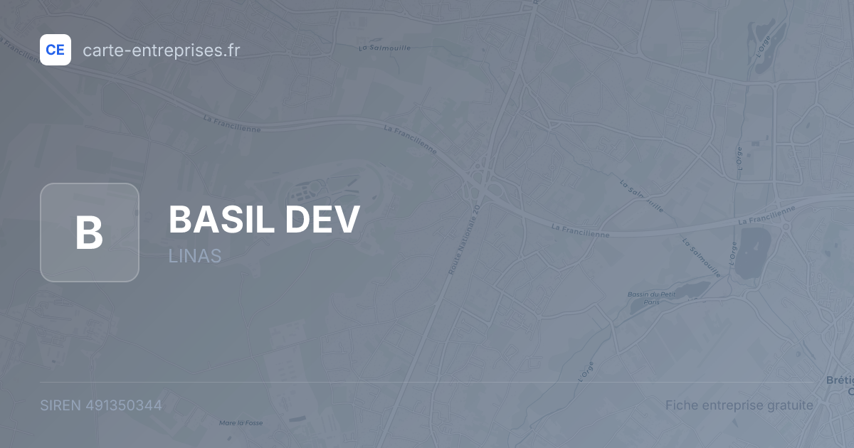 BASIL DEV — 491350344 — fiche entreprise