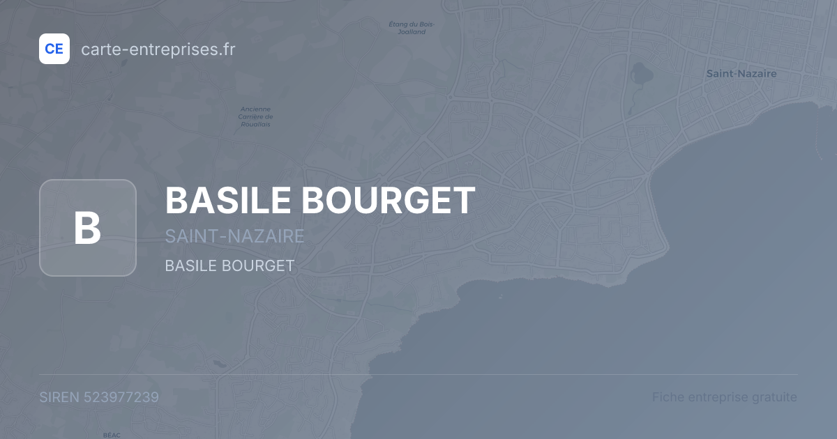 BASILE BOURGET — 523977239 — fiche entreprise