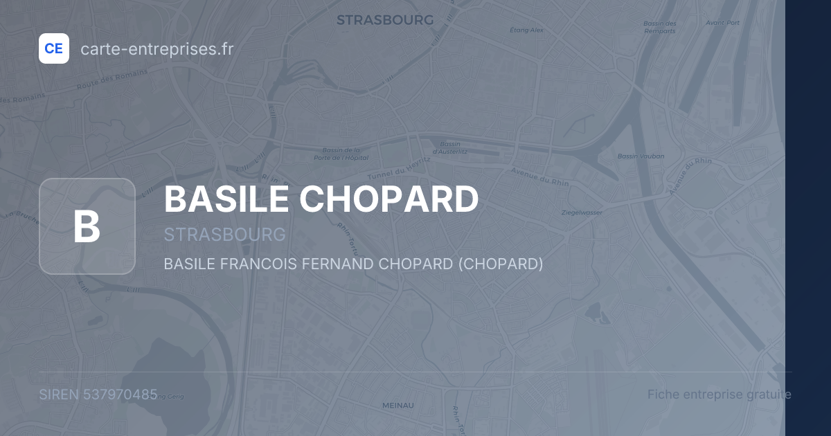 BASILE CHOPARD — 537970485 — fiche entreprise